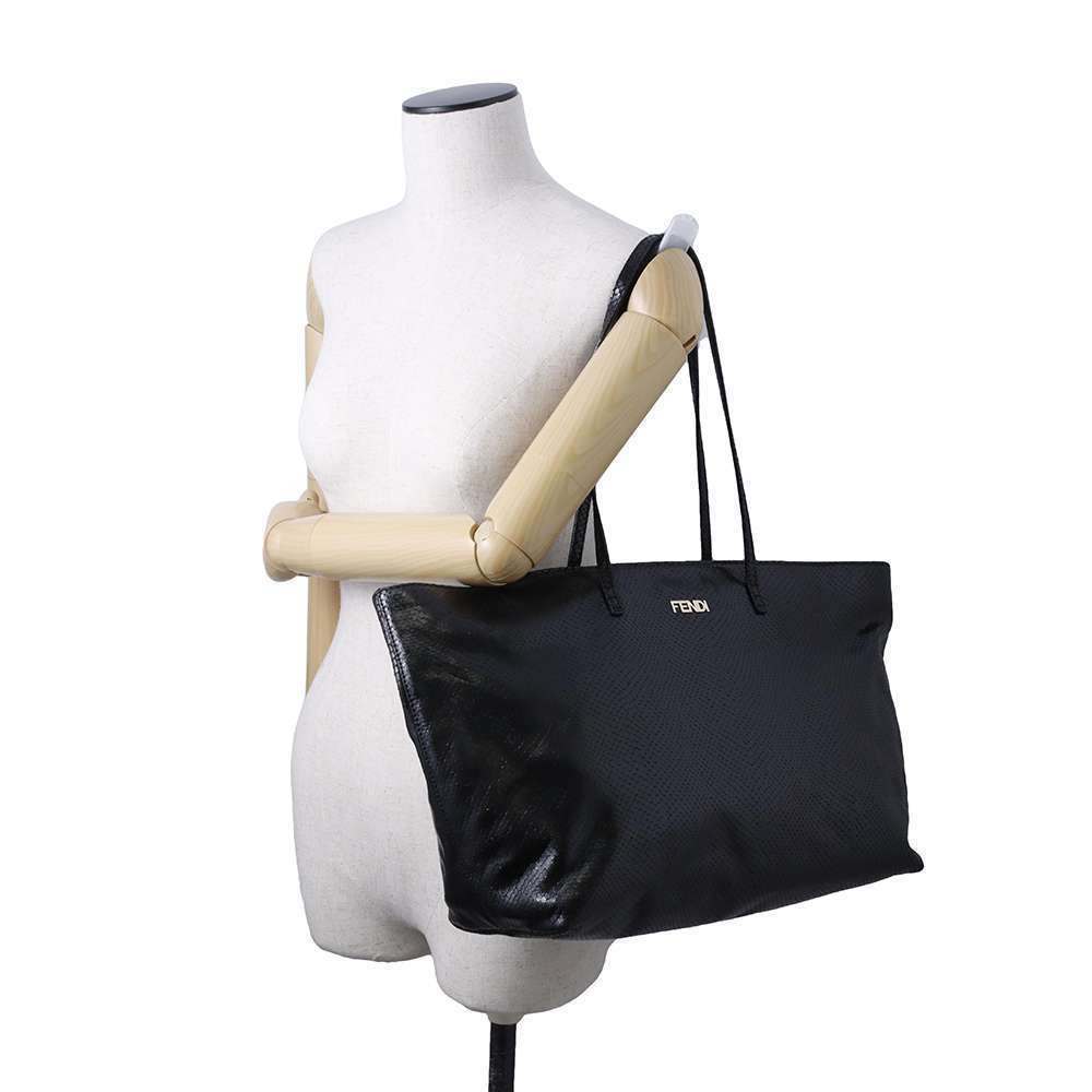 Fendi Python Tote Bag Black - image 4
